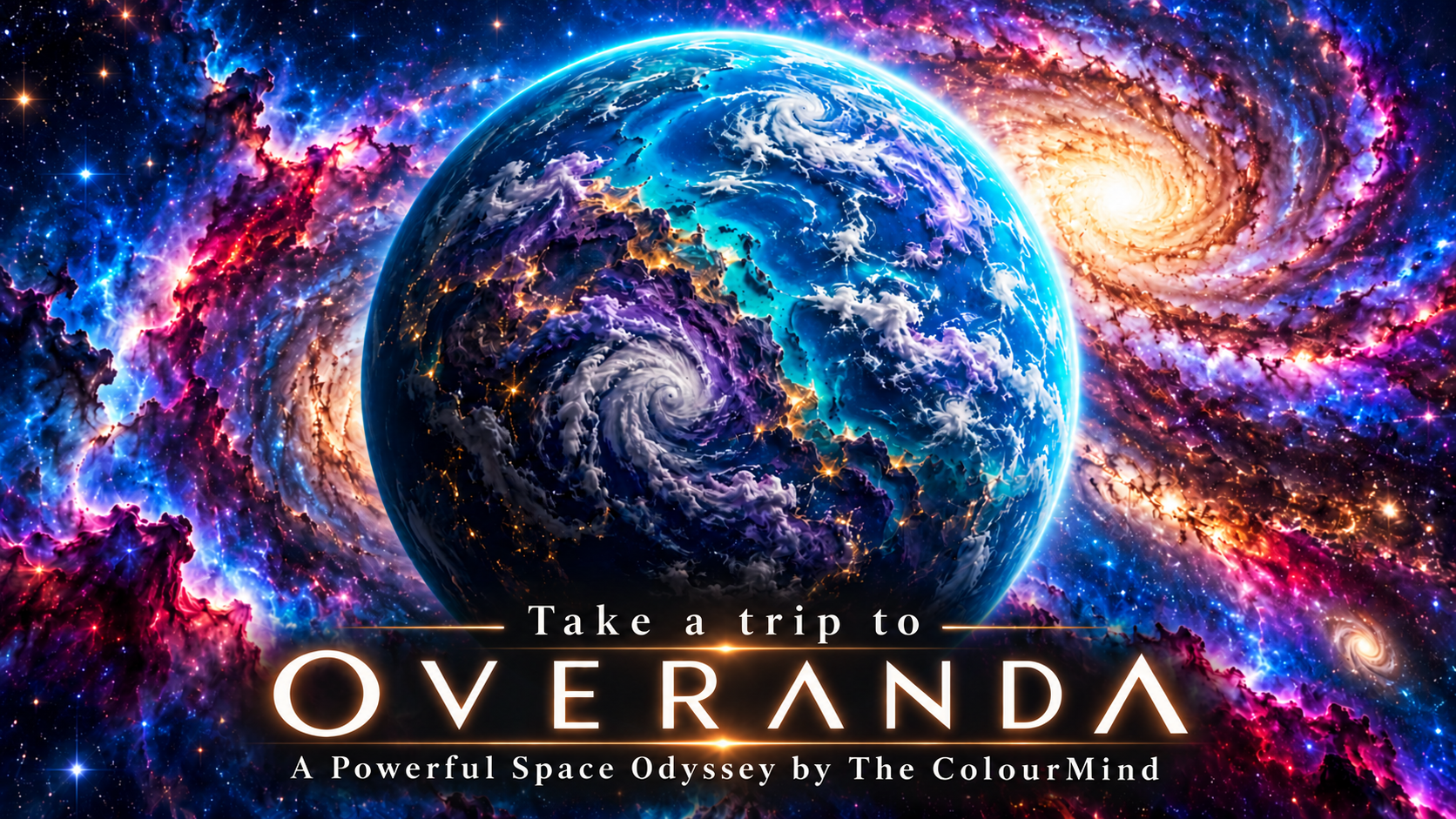Overanda space odyssey album cover by The ColourMind